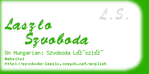 laszlo szvoboda business card